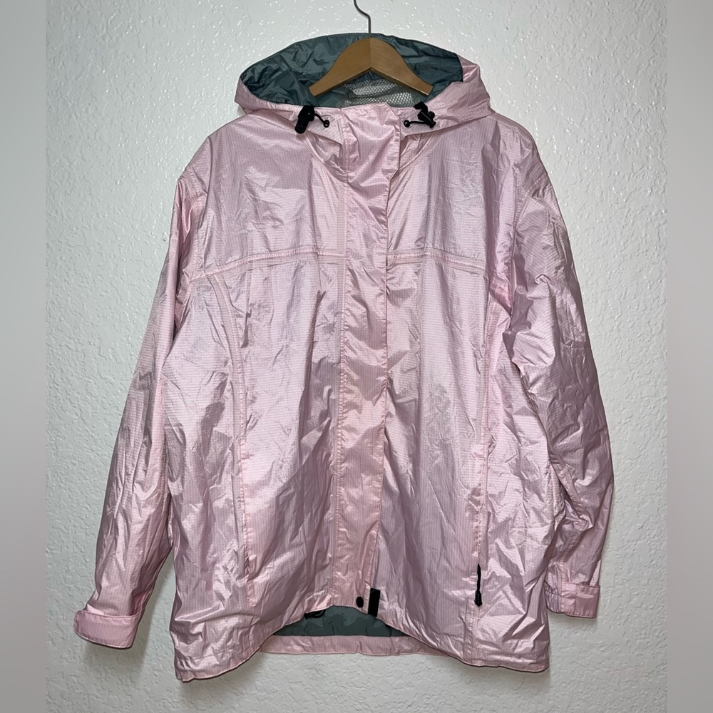 Bimini Bay Outfitters pink gray waterproof breathable jacket women’s XL